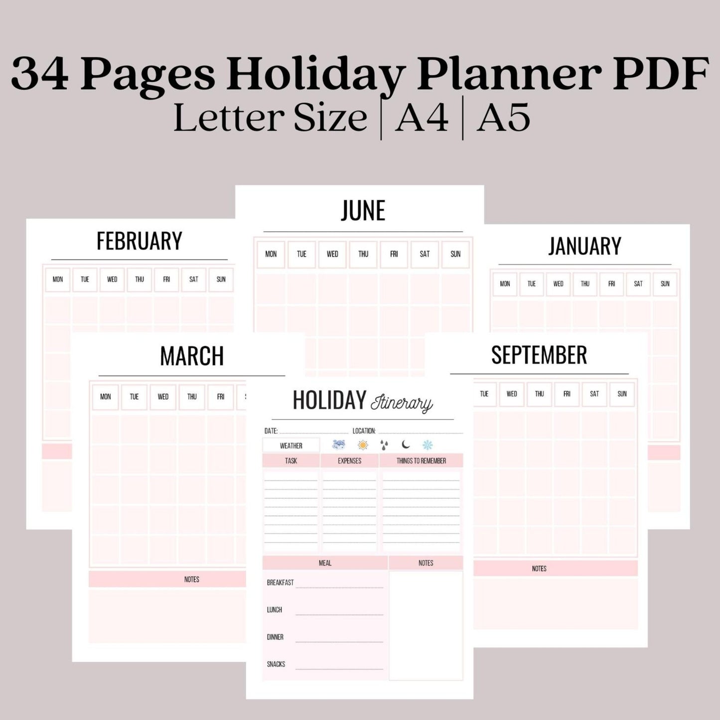 Christmas budget planner pdf, holiday printable planner