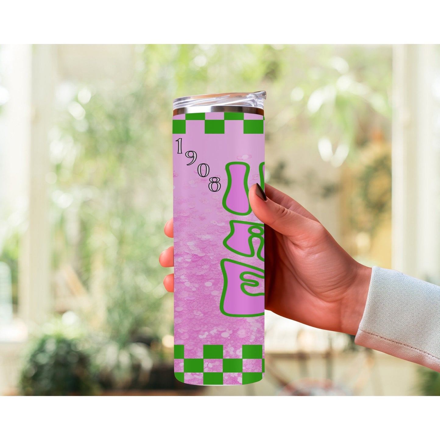 AKA Tumbler Wrap Stylish AKA sorority Design, 20 oz skinny tumbler Sublimation Digital download png, alpha kappa alpha tumbler