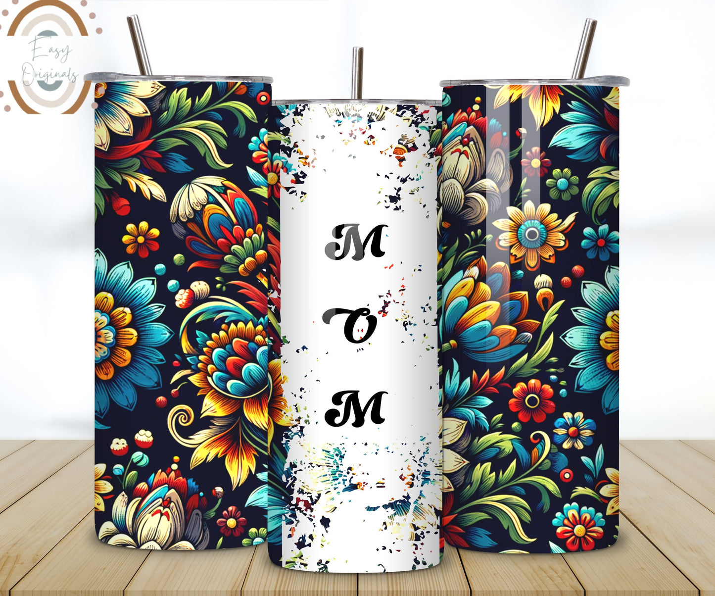 Custom Name Mom Tumbler wrap 20oz Skinny Personalized Mothers Day Gift Unique Mom Tumbler PNG Design