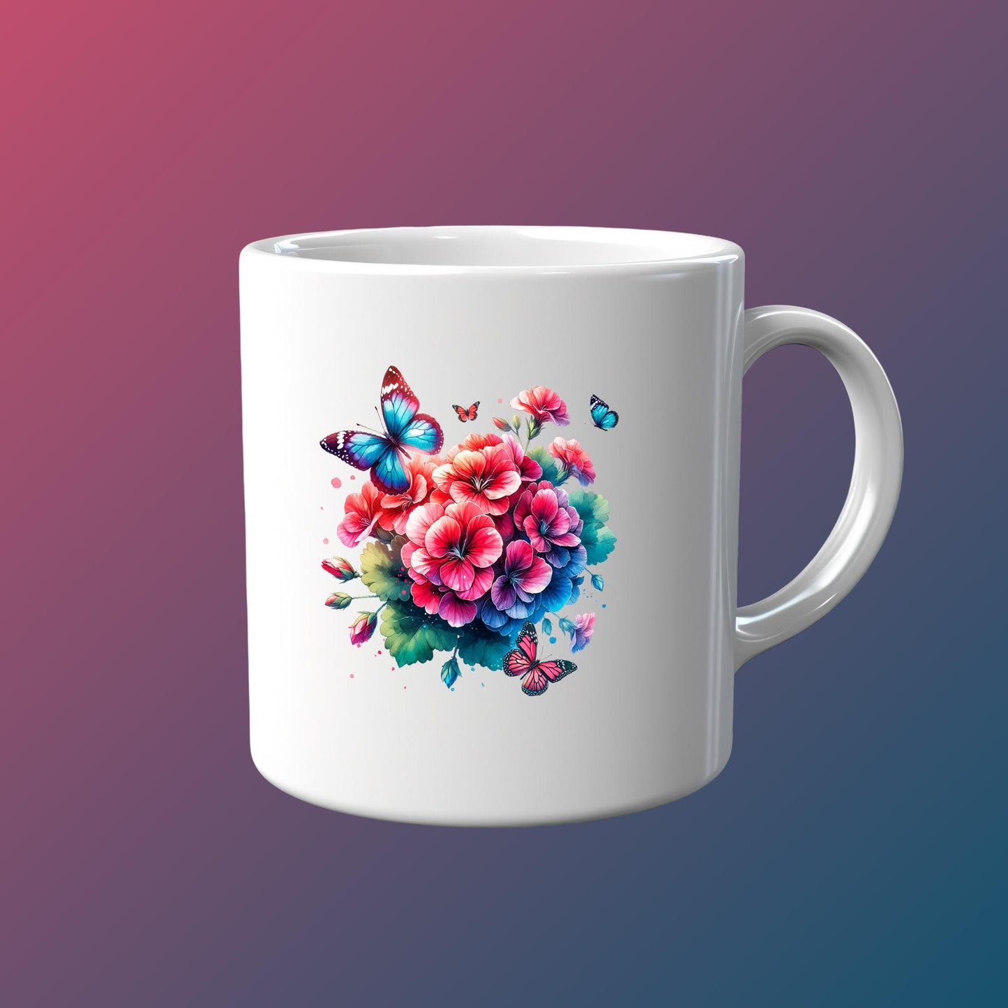 Geranium clip art bundle set, cute geranium bouquet png designs, Watercolor flower lover clip art set