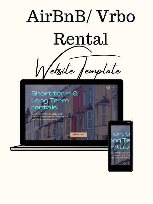 Airbnb website design, Canva template for rental, Personalized Canva website template, rental space and vrbo host website, Instant download