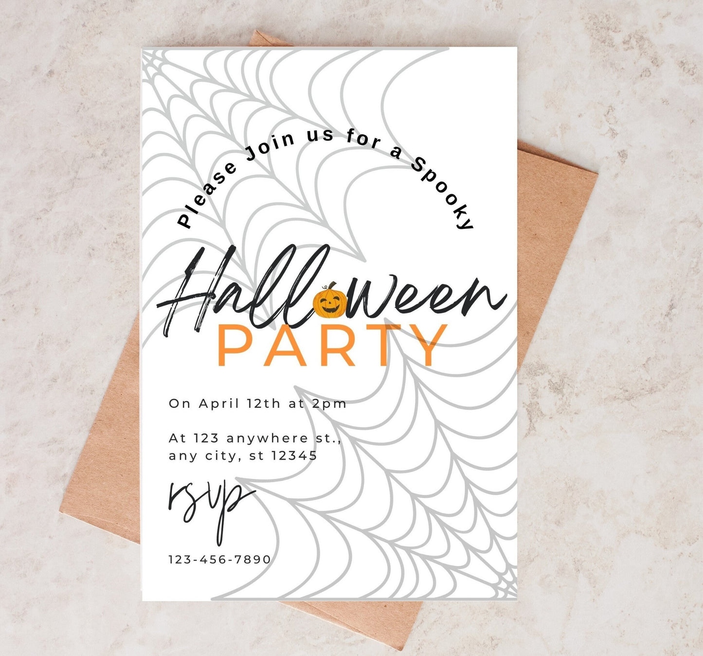 Halloween Party Invitation - Digital Halloween Invite -  Editable Halloween invitations, Printable Halloween invitations