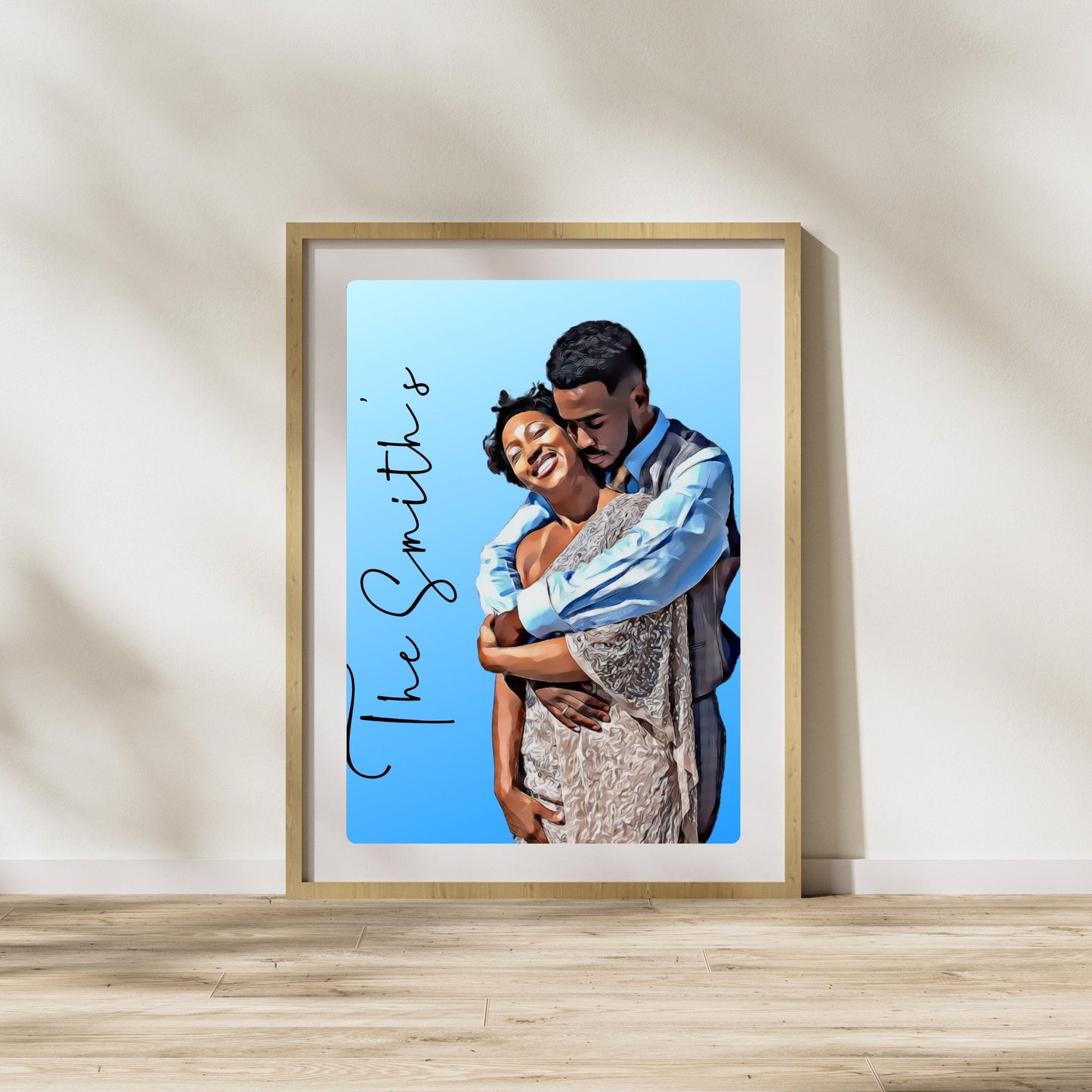 Custom Portrait - Personalized Couple Cartoon Drawing - Family Illustration - Digital Print