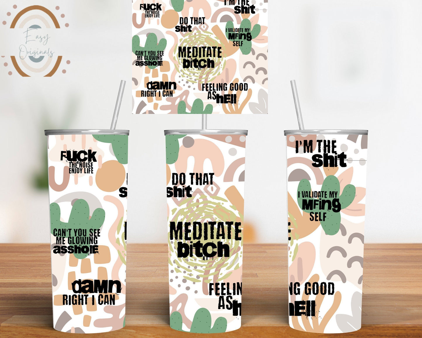 Sarcastic mom affirmation tumbler wrap 20 oz Skinny Tumbler Sublimation Design - Digital Download PNG, funny tumbler wrap, mom affirmations