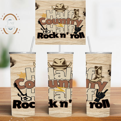 CMA Tumbler Wrap 20 oz skinny tumbler Sublimation Digital download png, country rock and roll tumbler