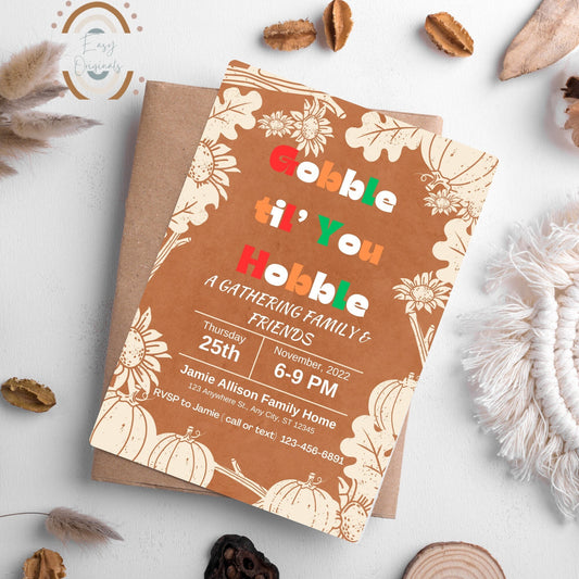 e friendsgiving invite - friendsgiving invitation friends - Friendsgiving Invitation Download - thanksgiving invitation digital download