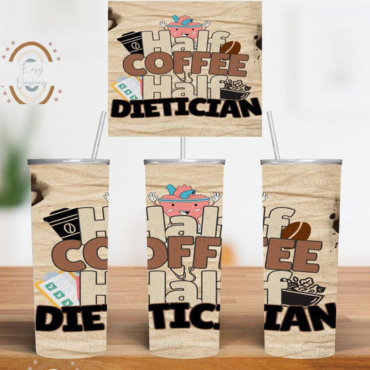 Dietitian Tumbler Wrap 20 oz skinny tumbler Sublimation Digital download png, RD tumbler