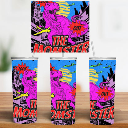 Momster Tumbler Wrap 20 oz Skinny Tumbler Sublimation Digital Download PNG, mothers day tumbler wrap