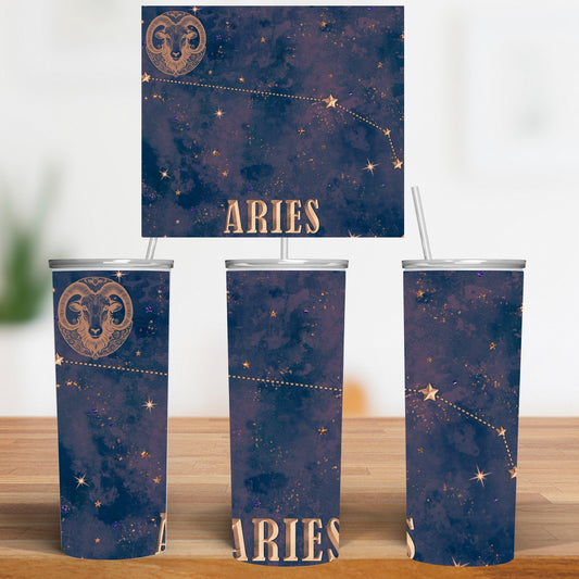 Aries Zodiac 20 oz Tumbler Wrap - Unique Astrology-Inspired Design, The Perfect Gift for Aries tumbler wrap