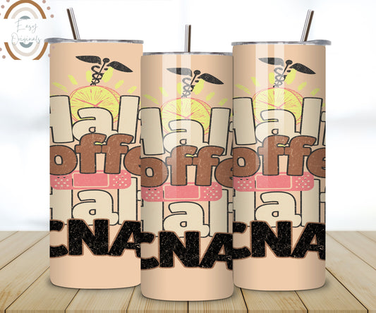 20oz CNA Tumbler Wrap Design - Nursing Assistant Sublimation Template for Healthcare Worker Gift, Nursing Assistant 20oz Skinny Tumbler Wrap