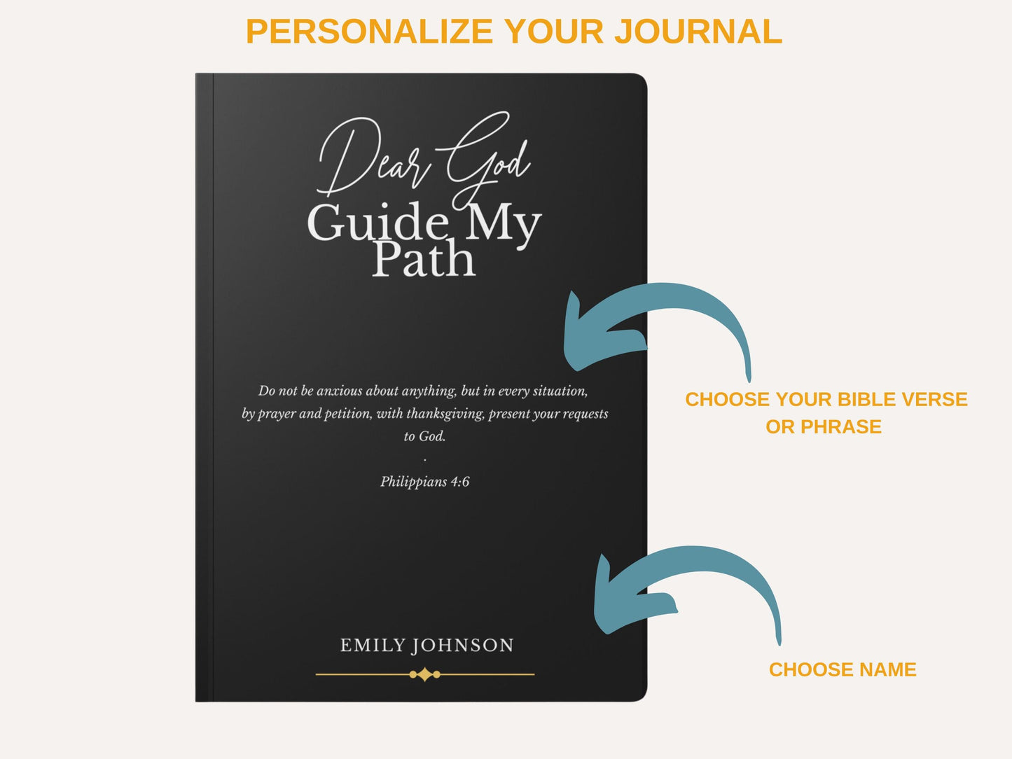 Personalized devotional journal for women, Christian notebook for Women, Custom Bible Study Gifts, Unique Christian Gift Ideas